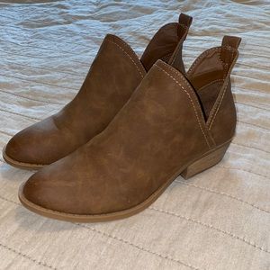 Brown fall booties